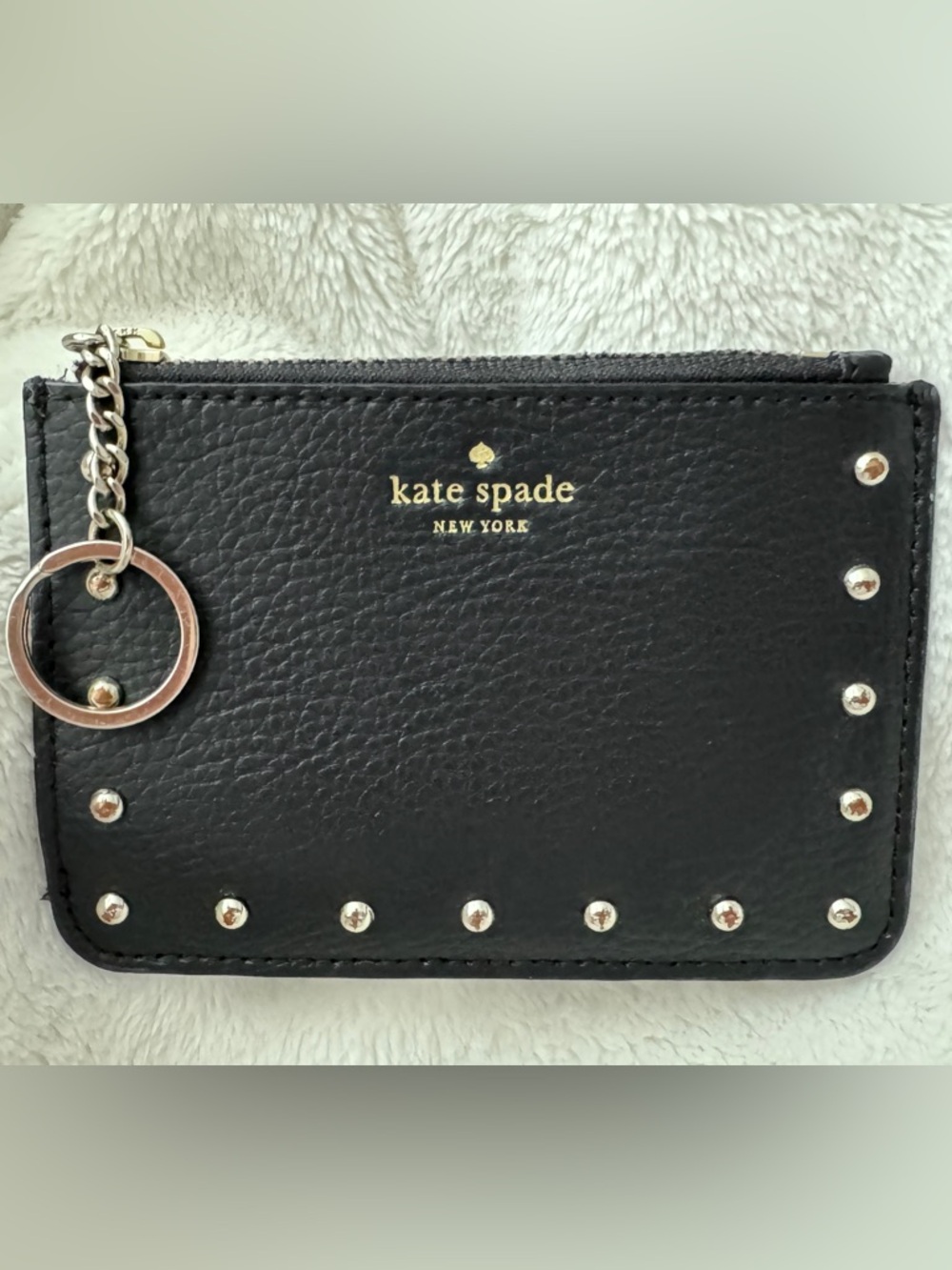 KATE SPADE ✨ Leather Wallet, Key Chain, Card Holder, Mini Wallet | black
